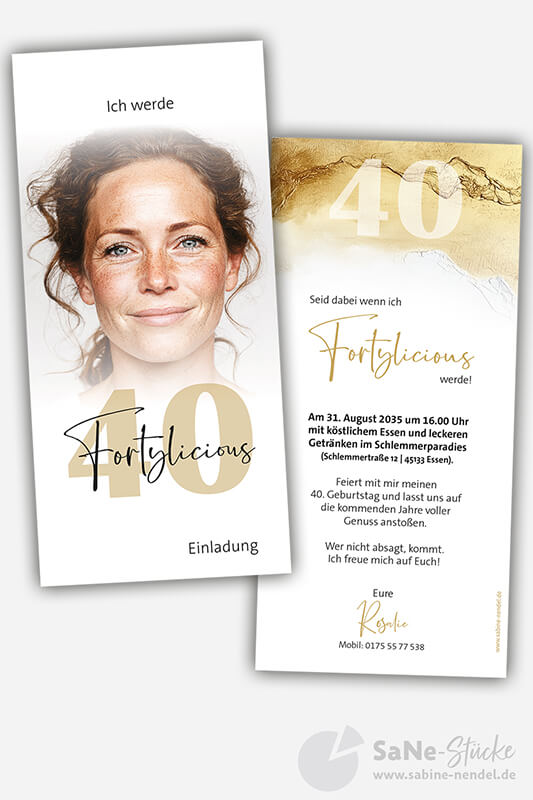 Fortylicious mit Foto