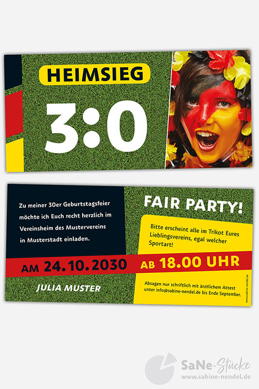 Fußball Einladungskarten