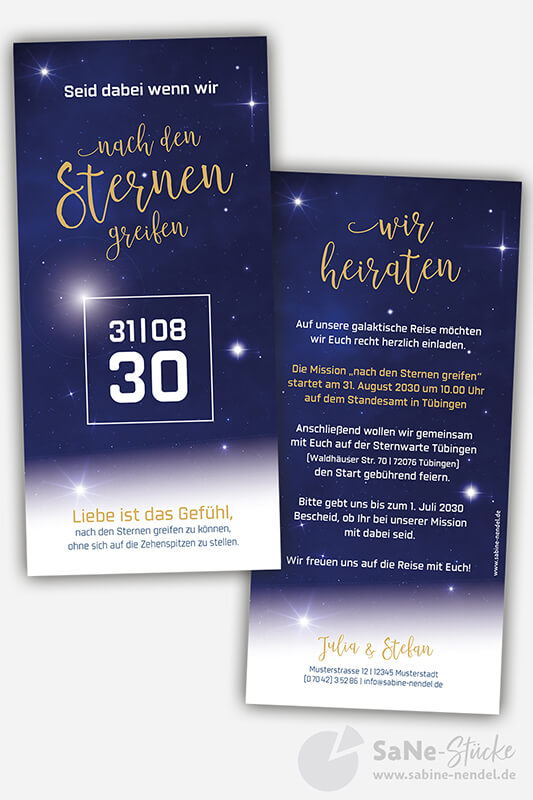 Sternenhimmel Hochzeit