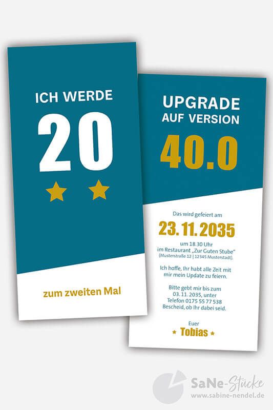 Humorvolle Einladung zum 40. Geburtstag ocean