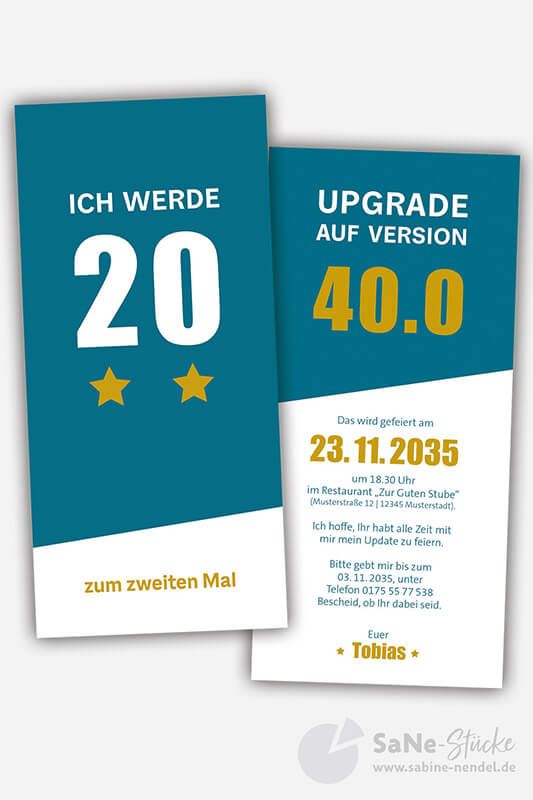 humorvolle Einladung zum 40. Geburtstag ocean