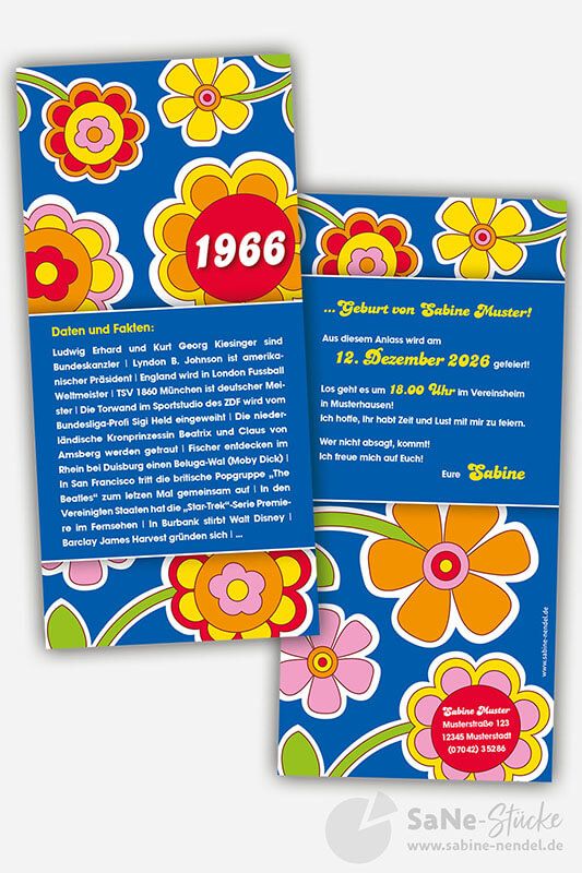 Einladung 60er Jahre Party 1966