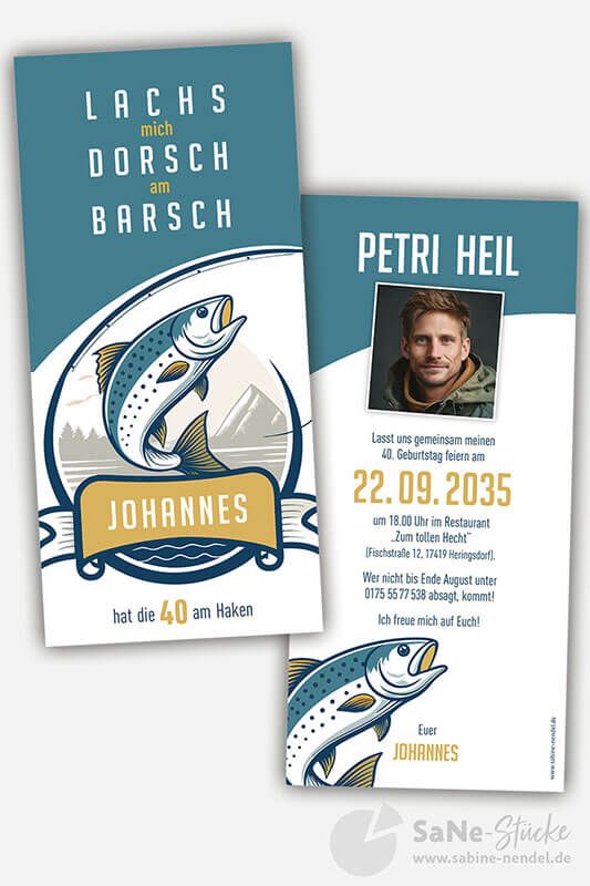 Angler Einladung mit Foto