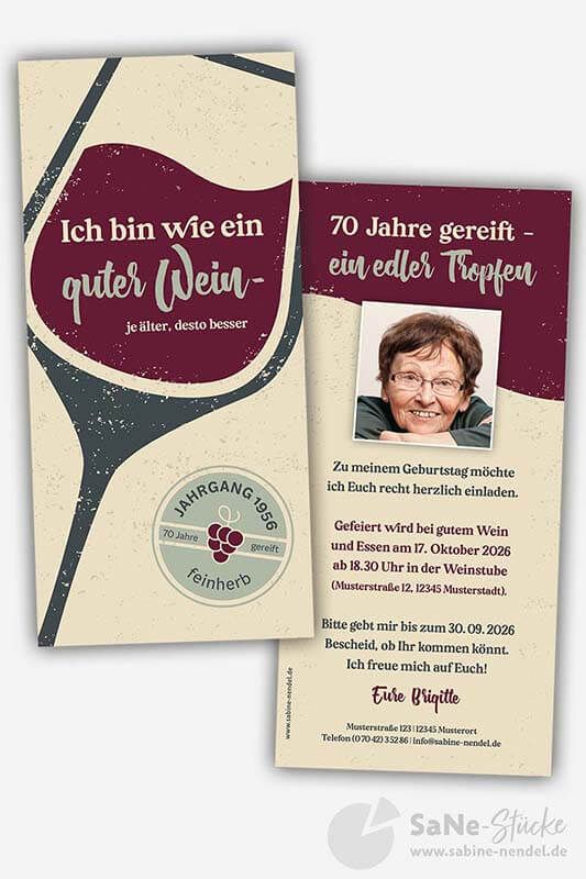 Wein Einladung bordeaux mit Foto