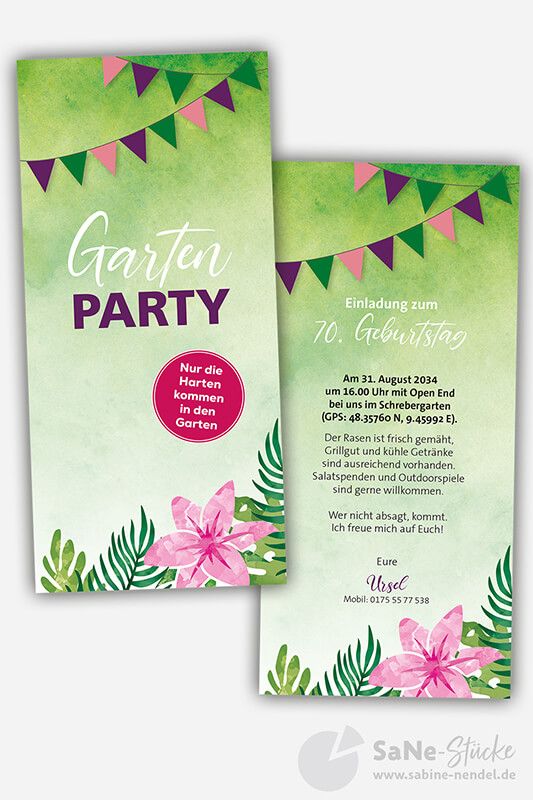 Gartenparty-Einladung-Sommer