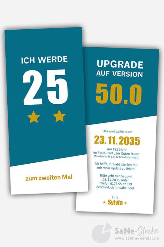 Humorvolle Einladung zum 50. Geburtstag ocean